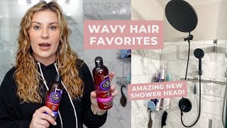 FAVORITE WAVY HAIR PRODUCTS & NEW HIBBENT SHOWER HEAD @EmilyFreybler