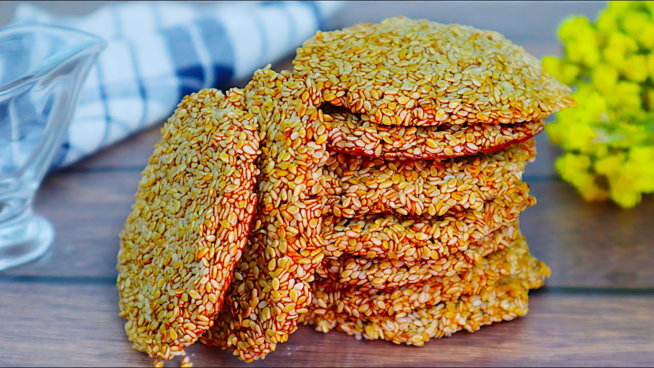 Einfach unglaublich🔥🔥🔥 Köstliche Sesamkekse mit 3 Zutaten.  Ohne Zucker, ohne Mehl