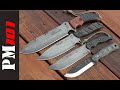 Mes 4 couteaux tops survivalbushcraft prfrs  preparedmind101 et the leaf blower guy