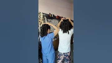 Hai mẹ con cột tóc giả xoăn loạn đẹp #toccot