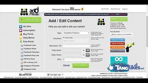 Tăng follow facebook addmefast