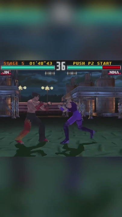 Jin vs Nina #tekken3 #90s #ps1 #retrogaming #tekken