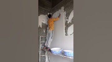 applying gypsum on wall #shorts