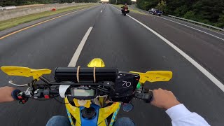 I TOOK MY DIRTBIKE ON THE HIGHWAY!!!!!