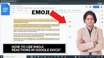 How to use emoji reactions in Google Docs?