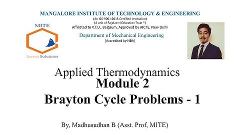 ATD - Module 2 - Brayton Cycle Problems - 1