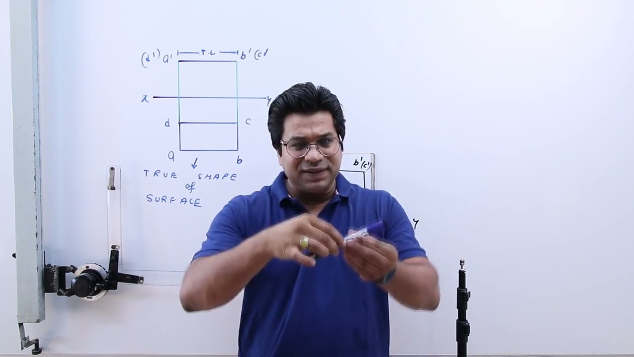 Plane parallel to H.P and perpendicular to V.P | condition No. 1