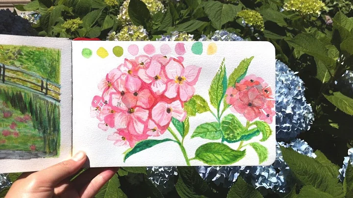 How to Paint Hydrangea With Gouache and WATERCOLOR