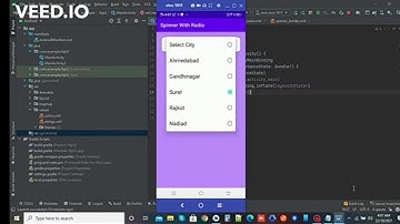 Spinner with radio button in Android