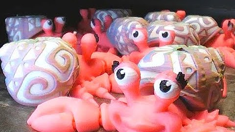 3D Print Timelapse - Bambu Lab P1S - Flexi Factory hermit crabs in 6 seconds