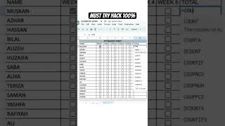 Hack For Excel Checkbox |100% Useful #excelforbeginners #excel #excelcourse #excelhacks #spreadsheet