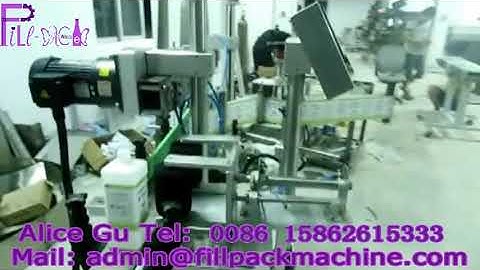 Automatic three sides adhesive label square bottle labeling machine