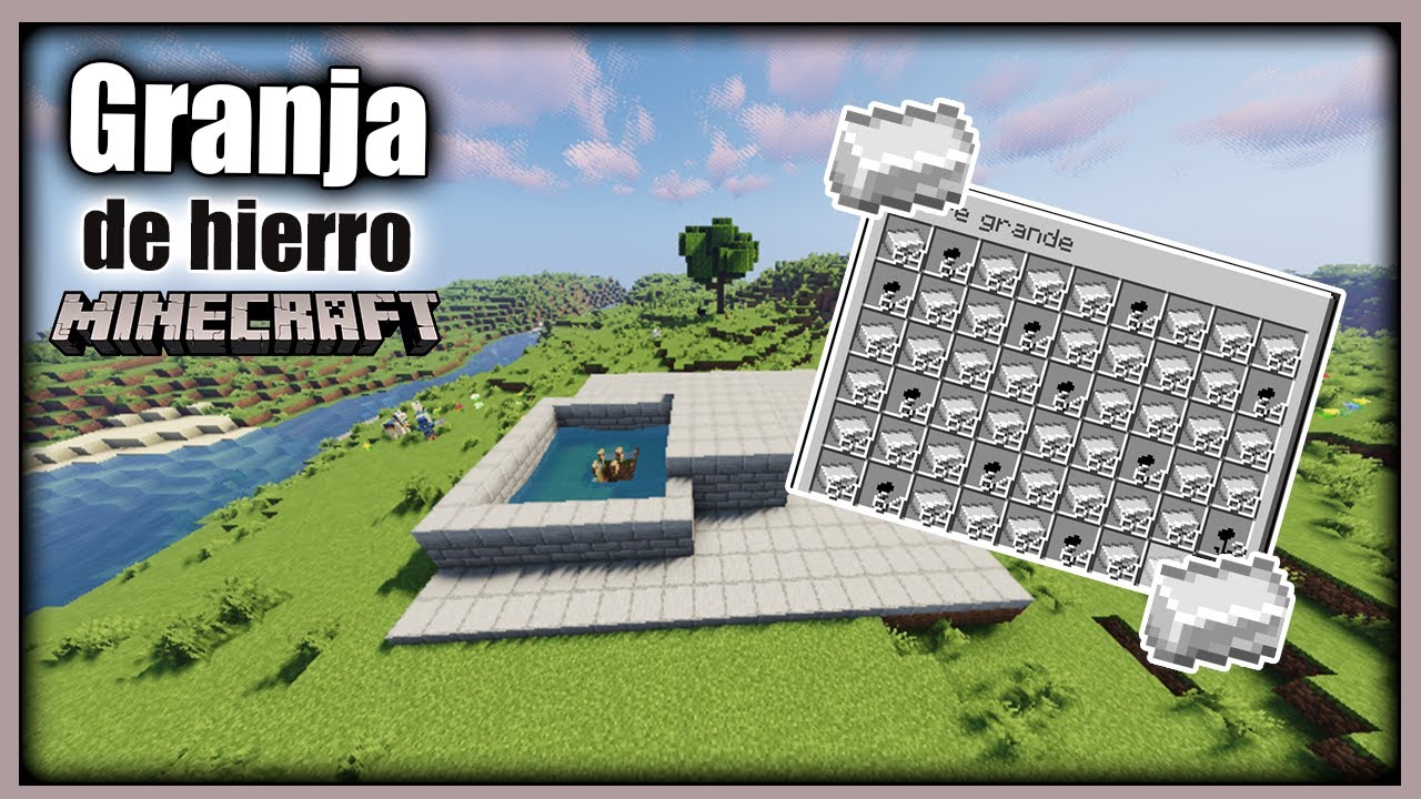 como hacer una granja de hierro en minecraft fácil y rápido 1.18 - YouTube