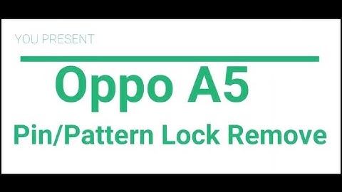 Oppo A5 Pin/Pattern Lock Remove With UFI Box