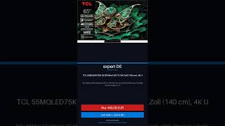 TCL 55MQLED75K QLED Mini LED TV (55 Zoll (140 cm), 4K UHD, H QLED TV kaufen 2026 | #Shorts