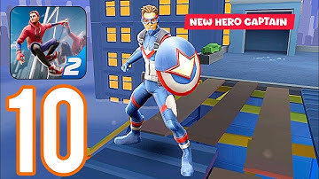 Spider Fighter 2 Gameplay walkthrough part 10 - New Hero Captain (ios Andriod)