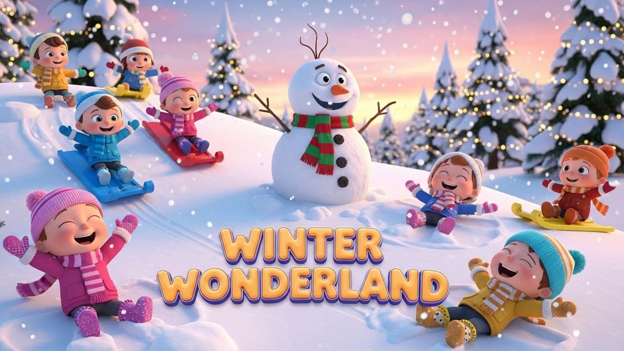 Winter Wonderland Song ️⛄ | Snowman & Snow Play Nursery Rhyme | Kids ...