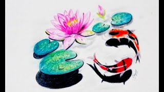 How to Draw a Koi Fish | Koi Fish Drawing with Colored Pencils Step by Step for Beginners | Lesson 1