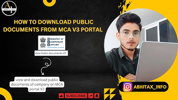 how to download public documents from mca v3 portal | View Public Document VPD on MCA V3 Portal 2024