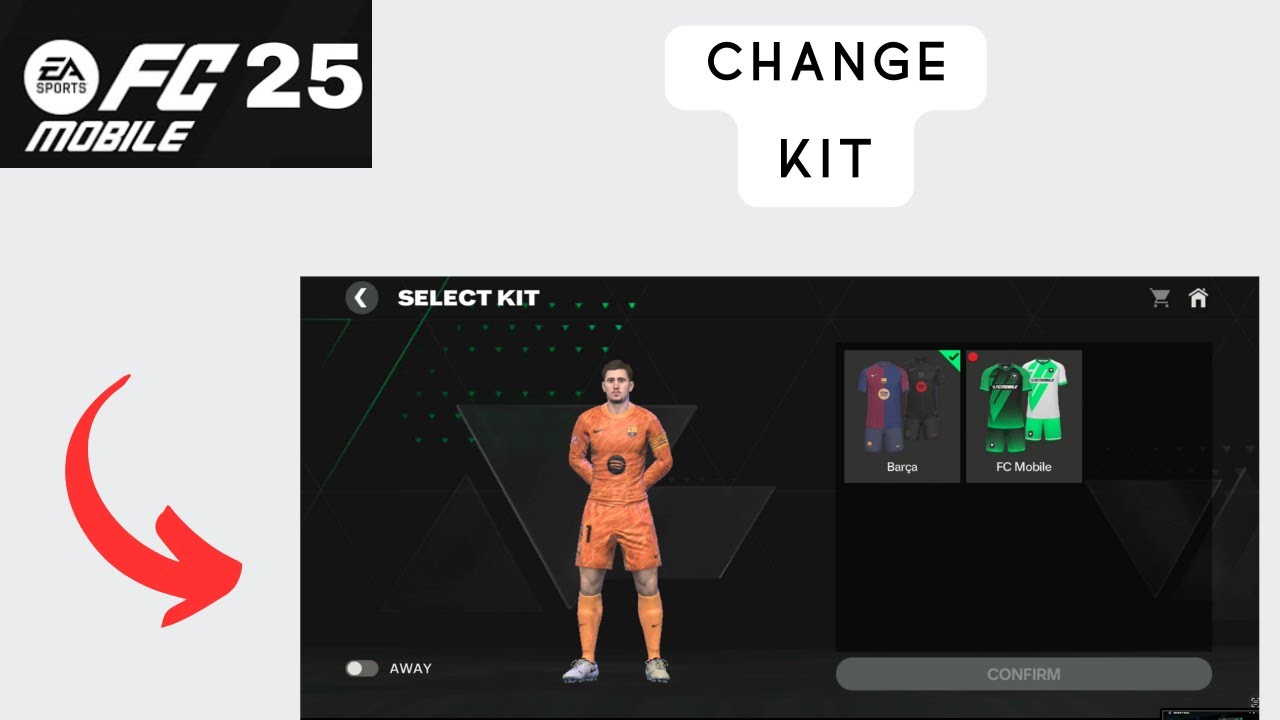 How to Change jersey & Kit in FC Mobile 25 - YouTube