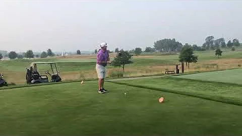 Chad McCarty Teeing off at the 88th Iowa Open