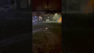Heavy Hailstorm Caught on Camera