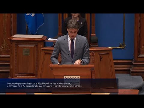 French Prime Minister Gabriel Attal's remarks to Quebec's National Assembly
