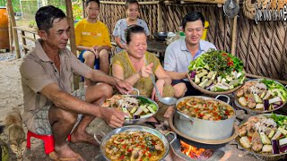 Lẩu Mắm Miền Tây, Hải sản | Thu Hoạch Rau Vườn Quê Nhà Trồng || Western hot pot sauce