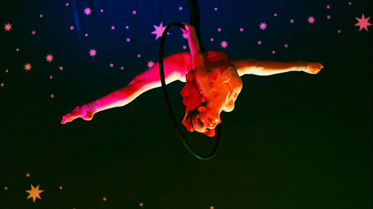aerial hoop performance in circus - YouTube