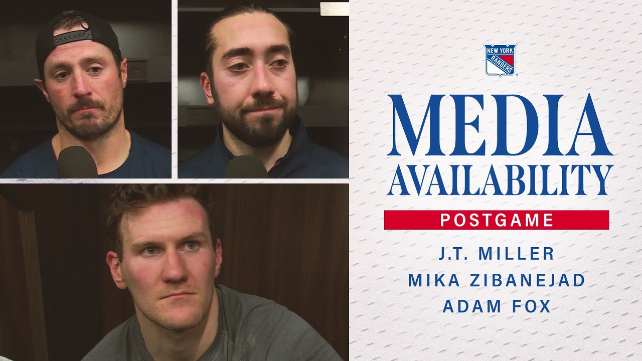 NYR at WSH: J.T. Miller, Mika Zibanejad & Adam Fox Postgame Media Avail | Oct. 9, 2026