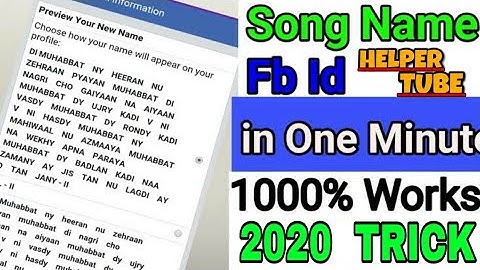 HOW TO MAKE SONG NAME ACCOUNT 2020 WITH NEW TRICK NEW VPN ONLY BY | HELPER TUBE |