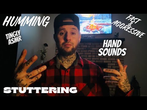 Hand Sounds & Humming With Tingly Stuttering ASMR
