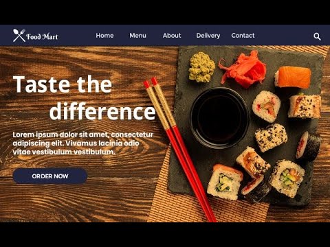 Complete Responsive Food Restaurant Website Design Using HTML CSS From ...