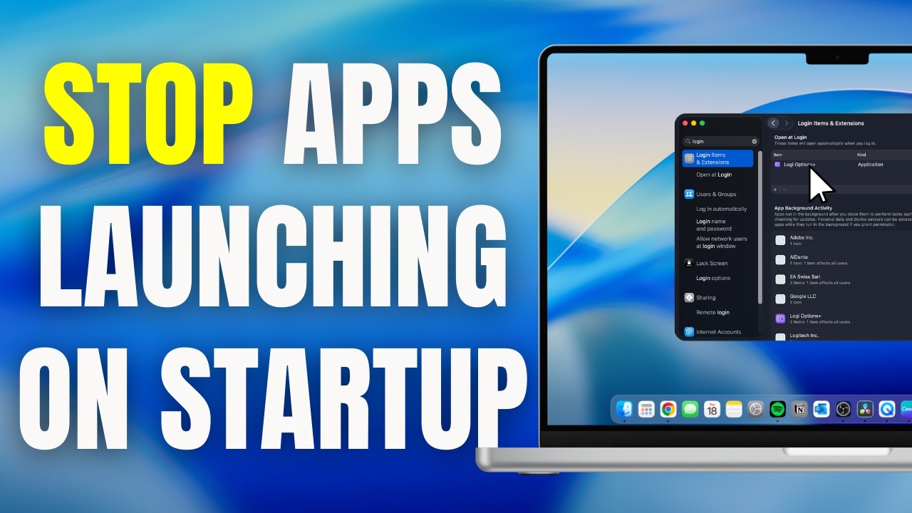 How To Stop MacBook Apps Launching On Startup - YouTube