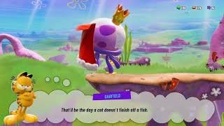 Nickelodeon All-Star Brawl 2 - Garfields Reaction To King Jellyfish And Shredder