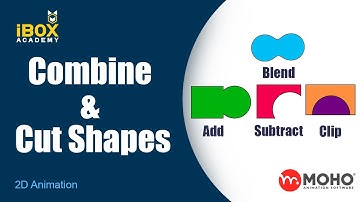 Moho Boolean Operations Tool Tutorial  Shape Combining & Editing in Moho Pro #iboxacademy #cartoon