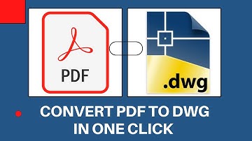 Convert PDF to DWG in one click