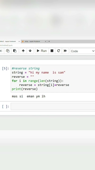 reverse a string with python - YouTube