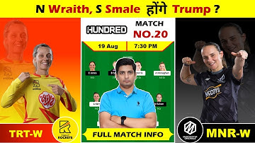 TRT W vs MNR W The Hundred Women