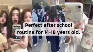 A Perfect After School Routine for teenagers. 🕊️🎀☁️💖 | That girl aesthetic daily routine |