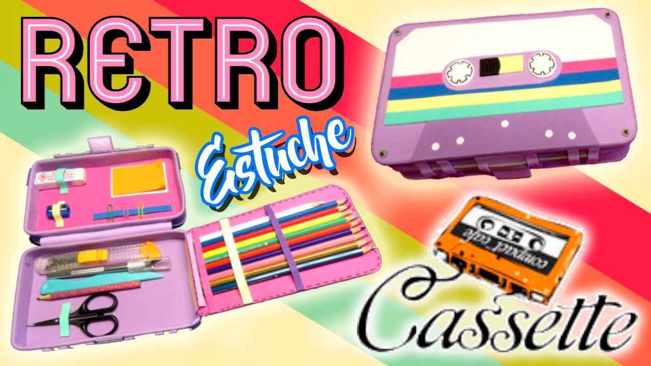ESTUCHE para Lápices RETRO Vintage * REGRESO a CLASES manualidades de animales