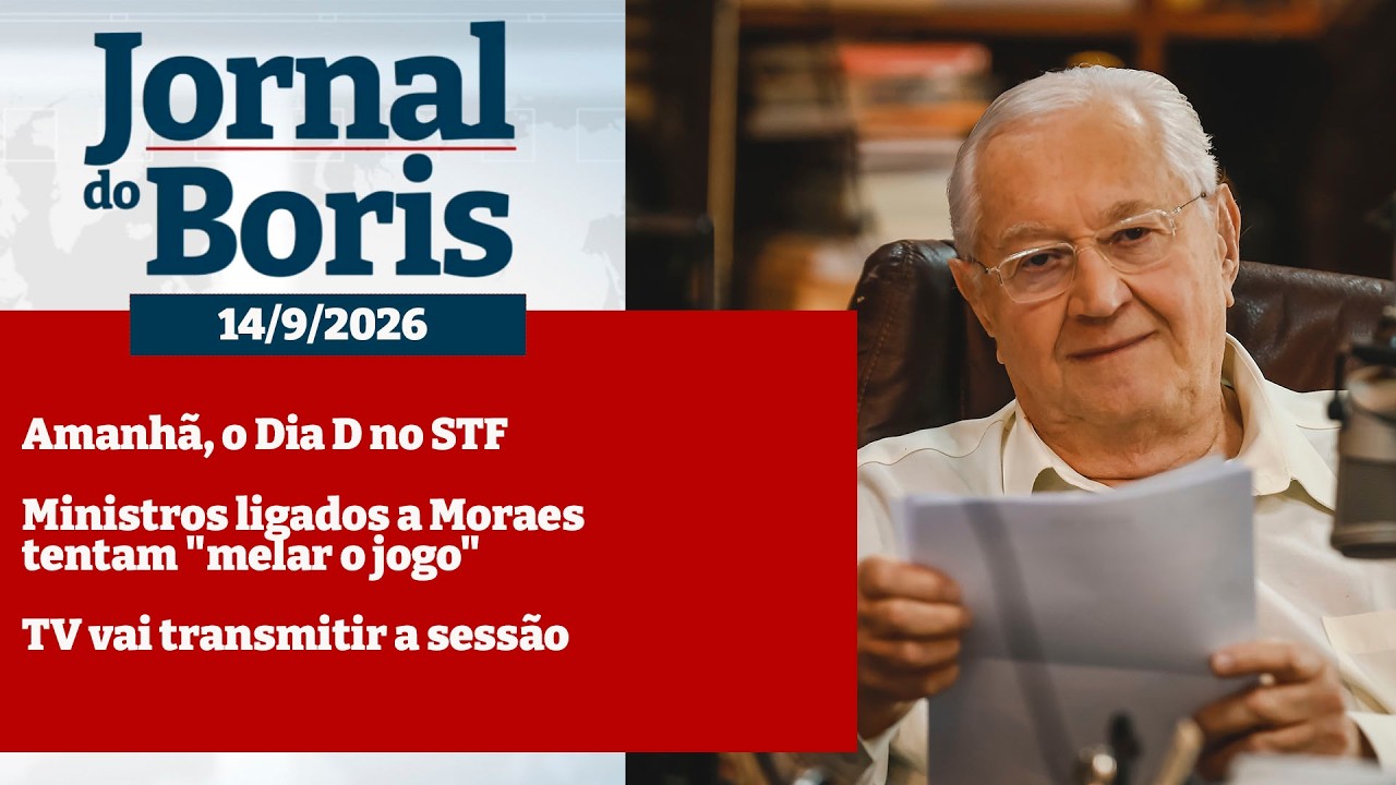 14/09/2026 📰🌐 Notícias do dia com BORIS CASOY via Web Site no YouTube sempre!