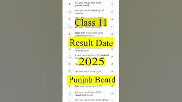 11th class result date 2025 || 1st year result date 202||Intermediate result 2025|