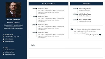 Self Presentation Creative Resume PPT Template | Kridha Graphics