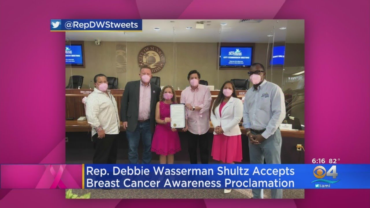 Survivor Rep. Debbie Wasserman Schultz Receives Breast Cancer Awareness Month Proclamation