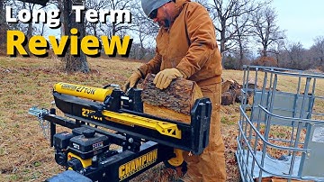 Champion 27 Ton Log Splitter Review - Splitting Big Rounds