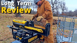 Champion 27 Ton Log Splitter Review - Splitting Big Rounds