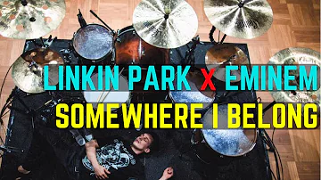 Linkin Park x Eminem - Somewhere I Belong | Matt McGuire Drum Cover Tribute