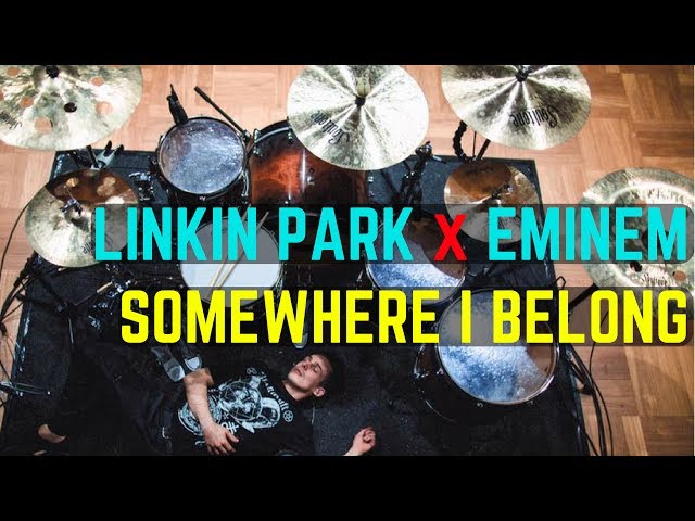 Linkin Park x Eminem - Somewhere I Belong | Matt McGuire Drum Cover Tribute class=