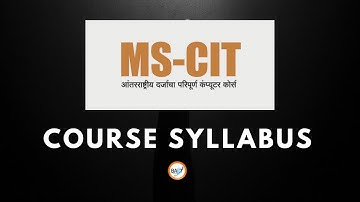MSCIT COURSE SYLLABUS |
